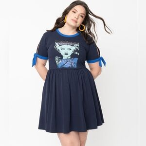 Bride of Frankenstein Unique Vintage Tie sleeve dress